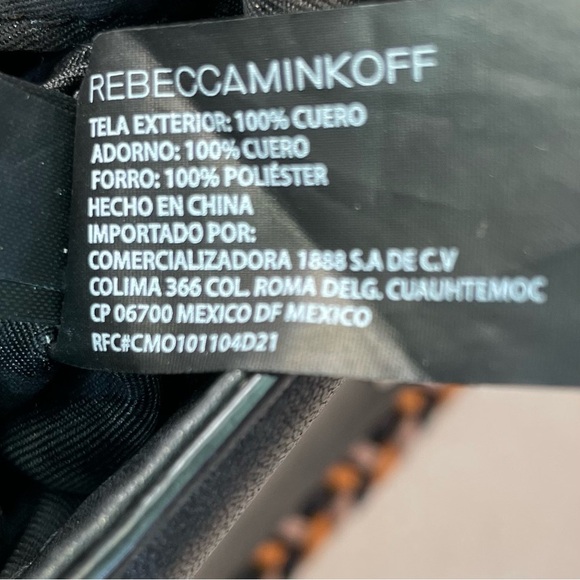 Rebecca Minkoff Black Leather Crossbody Bag Silver Chain Braided Tassels Boho - Picture 12 of 15